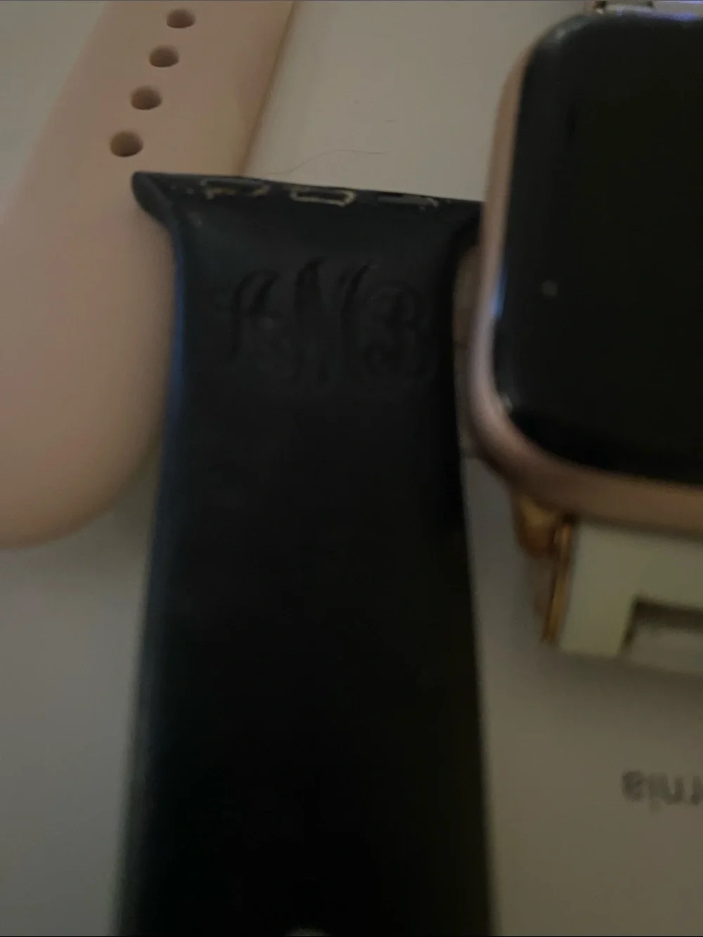 Apple Watch in Rose Gold With Michele Sport Band Charger and Extras